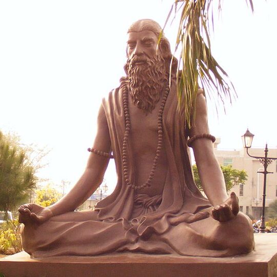 Statue of Sage Patanjali at Patanjali Yogpeeth, Haridwar, India.